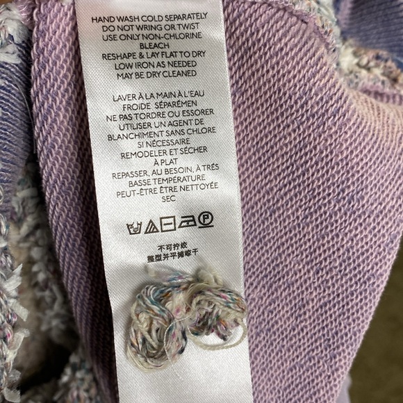 Anthropologie Pilcro Anabel Purple Acid Wash Textured Sweater L - Picture 6 of 11